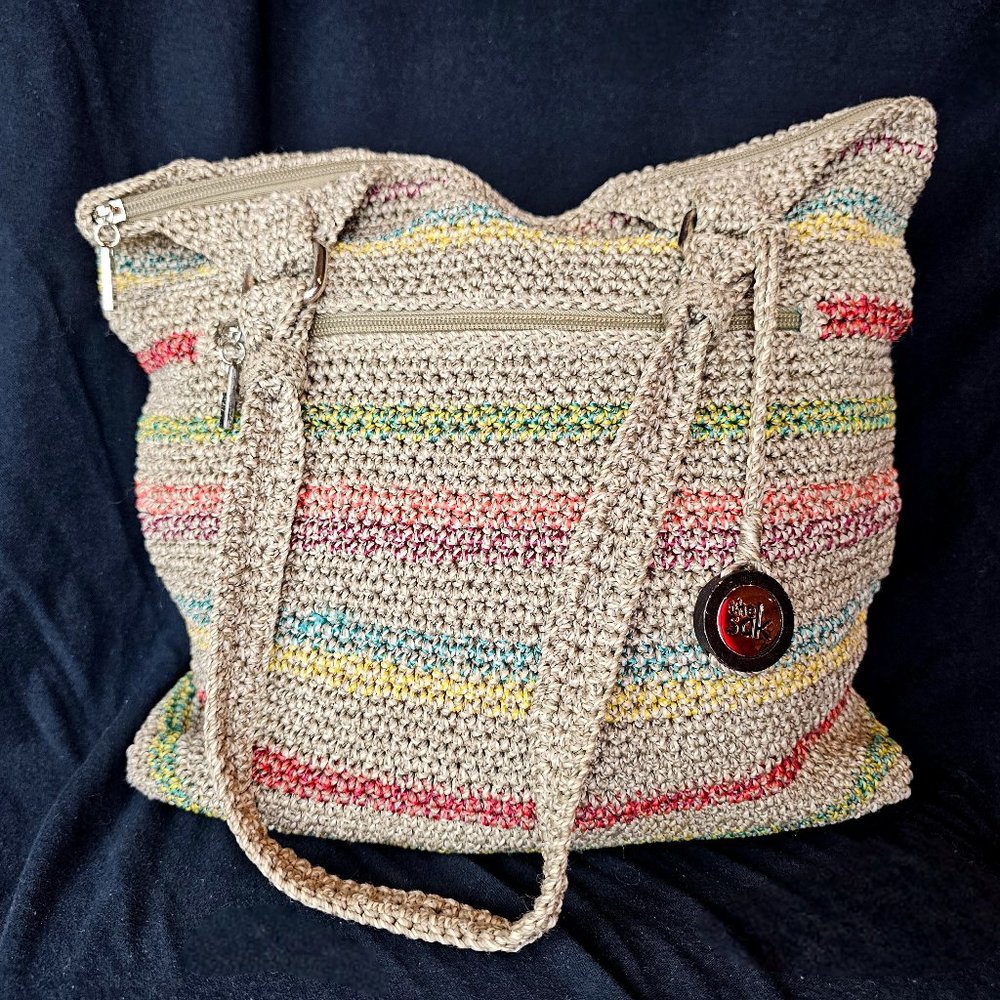 The Sak Gray & Multicolor Stripes Voyager Belle Tote Bag